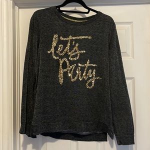 Xhilaration sequinned  holiday top size XL